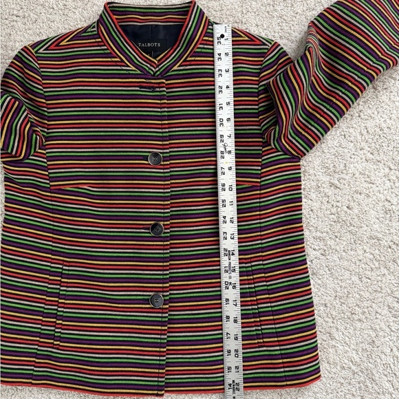 Talbots Colorful Striped Blazer Suit Jacket - Picture 7 of 7